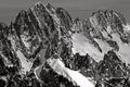 Mountains of Chamonix Aiguille Verte Les Droites Royalty Free Stock Photo