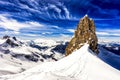 Mountains and cliff with snow,ski area,Titlis mountain,switzerland Royalty Free Stock Photo