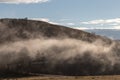 Mountains, cloud and trees Royalty Free Stock Photo