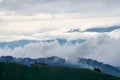 The mountains cloudily in Valley grassland Royalty Free Stock Photo