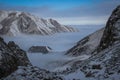 Mountains clouds. Kirgizstan. Ala-Archa valley