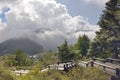 Mountains and clouds