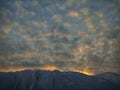 Mountains clouds sunset kashmir Royalty Free Stock Photo