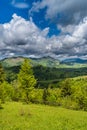 Mountains in clouds in Ukraine