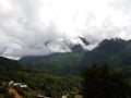 Mountains on a cloudy day in a hilltribes village