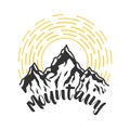 Mountains color emblem
