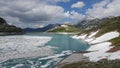 Weissee Glacier lake in National Park Hohe Tauern Austria Royalty Free Stock Photo