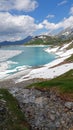 Weissee Glacier lake in National Park Hohe Tauern Austria Royalty Free Stock Photo