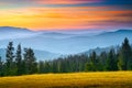 Mountains at dusk