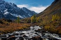 Autumn in mountains  East Sayan, Eastern Siberia Royalty Free Stock Photo