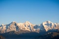 Mountains Eiger, MÃÂ¶nch and Jungfrau in the Berner Oberland, Switzerland Royalty Free Stock Photo