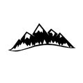 mountains emblem on a white background vector illustration