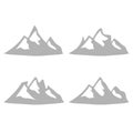 Mountains emblem on a white background, vector illustration