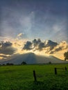 mountains and expanses of grass