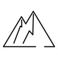 Mountains expedition icon outline vector. Compass survey Royalty Free Stock Photo