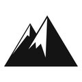 Mountains expedition icon simple vector. Compass survey