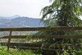 Mountains and a fence