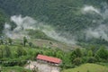 The mountains fields in Annapurna Circuit Royalty Free Stock Photo