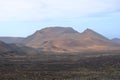 Mountains of fire, Montanas del Fuego, Timanfaya National Park in Lanzarote Island, Spain Royalty Free Stock Photo