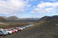 Mountains of fire, Montanas del Fuego, Timanfaya National Park in Lanzarote Island, Spain Royalty Free Stock Photo