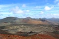 Mountains of fire, Montanas del Fuego, Timanfaya National Park in Lanzarote Island, Spain Royalty Free Stock Photo