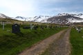 Mountains fjord iin iceland at spring