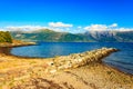 Mountains fjord landscape, Norway Royalty Free Stock Photo