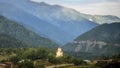 The mountains and forest along the road to Svaneti region of republic of Georgia