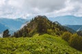 Mountains and forest landscape Caucasus mountains nature in Russia travel wilderness