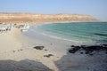 Mountains formation Beach & fishing boats, Oman