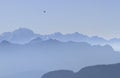 Mountains French Alps With Hot-air Balloon
