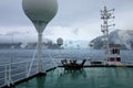 Mountains and glaciar, view from cruise ship, Antarctica