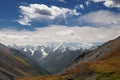 Mountains and glacier.