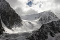 Mountains and glacier.