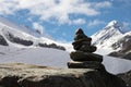 Mountains and glacier.