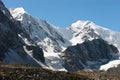 Mountains and glacier.