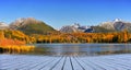 Autumn Landscape Panorama, Fall Colours Royalty Free Stock Photo