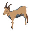 Mountains goat icon, isometric style