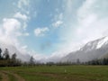 Snowy Altai mountains against the blue sky