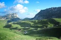 Mountains and grassland - The Durmitor Mountains, Dinaric Alps Royalty Free Stock Photo