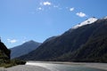 Mountains, Haast River, South Island, New Zealand Royalty Free Stock Photo