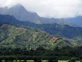 Mountains and Hanalei Valley Royalty Free Stock Photo