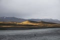 Mountains and Heradsvotn river near Varmahlid, Iceland