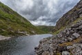 Mountains Hibiny, Cola peninsula, Nord, summer, dark clouds