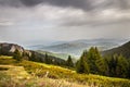 Mountains, hills and meadows on Kopaonik mountain in Serbia Royalty Free Stock Photo