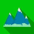 mountains with ice on top.The mountains in Scotland.Scottish mountain range.Scotland single icon in flat style