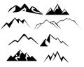 mountains icon. volcano sign. summit symbol. peak logo. mountain logo. flat style Royalty Free Stock Photo