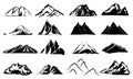 Mountains icons set