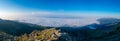 Mountains with Inversion at sunrise as seen From Krivan Peak in High Tatras, Slovakia Royalty Free Stock Photo