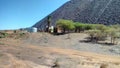 Mountains of iron ore in the Mauritanian city of Zouerate, where the largest mines in Africa are Royalty Free Stock Photo